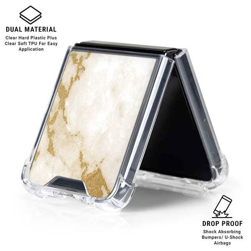 Basic Marble Galaxy Z Flip6 Clear Case