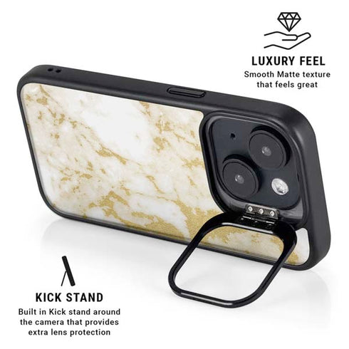 Basic Marble iPhone 15 Plus Kickstand Case