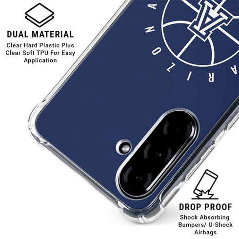 University of Arizona Basketball Mark Blue Galaxy A36 5G Clear Case