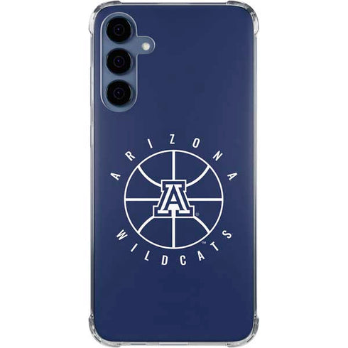 University of Arizona Basketball Mark Blue Galaxy A55 5G Clear Case