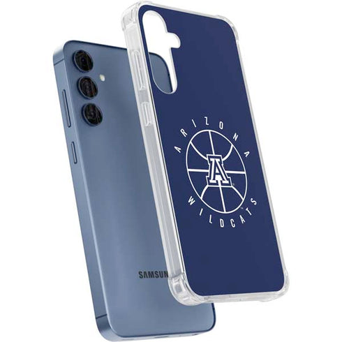 University of Arizona Basketball Mark Blue Galaxy A55 5G Clear Case