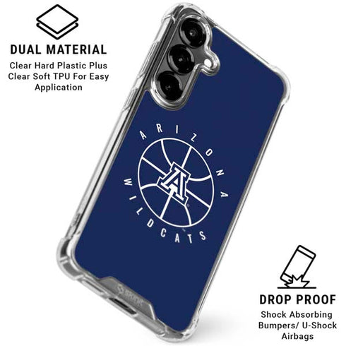 University of Arizona Basketball Mark Blue Galaxy S26 Plus Clear Case