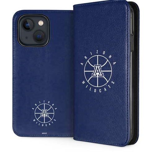 University of Arizona Basketball Mark Blue iPhone 14 Folio Case