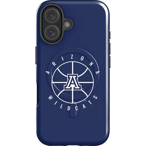 University of Arizona Basketball Mark Blue iPhone 16 Plus Magsafe Impact Case