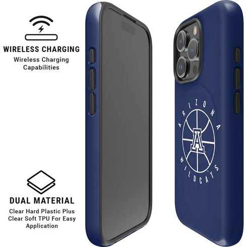 University of Arizona Basketball Mark Blue iPhone 16 Pro Magsafe Impact Case