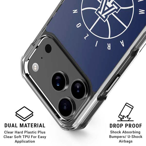 University of Arizona Basketball Mark Blue iPhone 18 Pro Clear Case