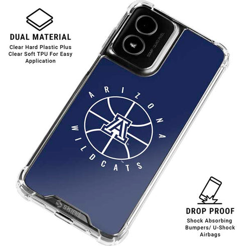 University of Arizona Basketball Mark Blue Moto G Power 5G (2024) Clear Case