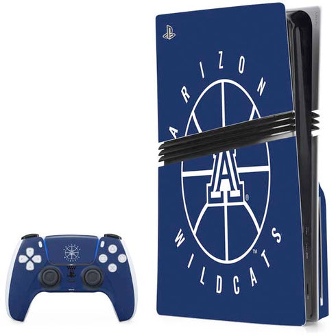 University of Arizona Basketball Mark Blue PS5 Pro Disk Bundle Skin
