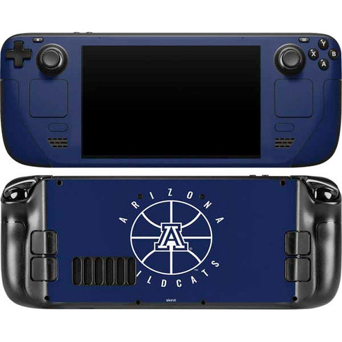 University of Arizona Basketball Mark Blue Steam Deck Handheld Gaming Computer OLED Skin