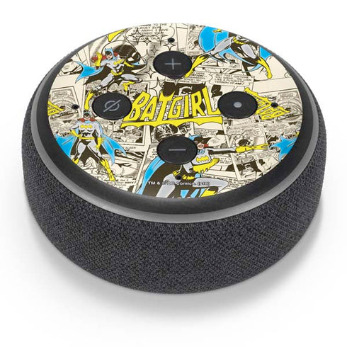 DC Comics Batman Batgirl Vintage Action pose pattern Amazon Echo Dot Skin