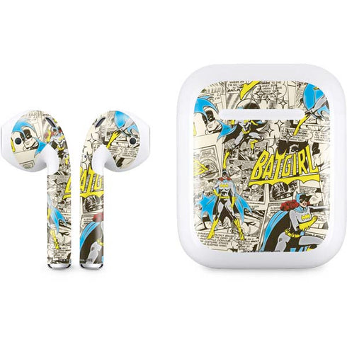 DC Comics Batman Batgirl Vintage Action pose pattern Apple AirPods Skin