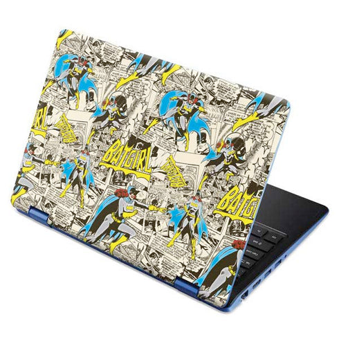 DC Comics Batman Batgirl Vintage Action pose pattern Aspire R11 11.6in Skin