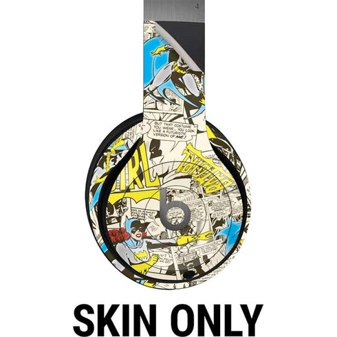 DC Comics Batman Batgirl Vintage Action pose pattern Beats Solo 4 Wireless Headphones Skin