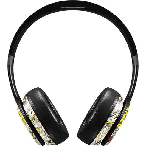 DC Comics Batman Batgirl Vintage Action pose pattern Beats Solo 4 Wireless Headphones Skin