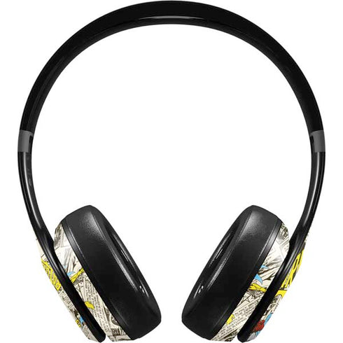 DC Comics Batman Batgirl Vintage Action pose pattern Beats Studio Pro Wireless Headphones Skin