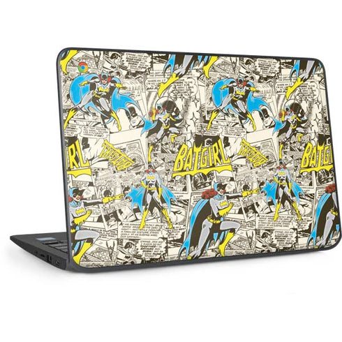DC Comics Batman Batgirl Vintage Action pose pattern HP Chromebook Skin