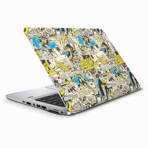 DC Comics Batman Batgirl Vintage Action pose pattern HP Elitebook Skin