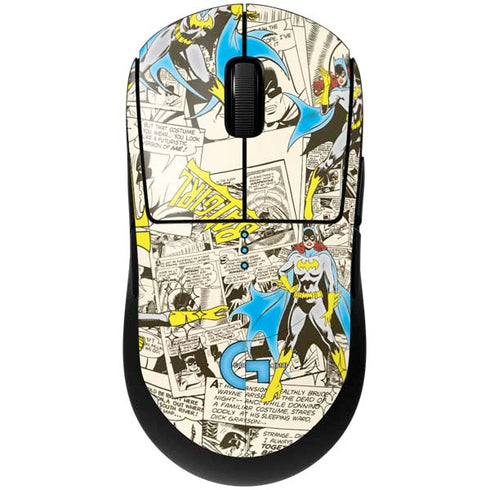 DC Comics Batman Batgirl Vintage Action pose pattern G Pro Wireless Gaming Mouse Skin
