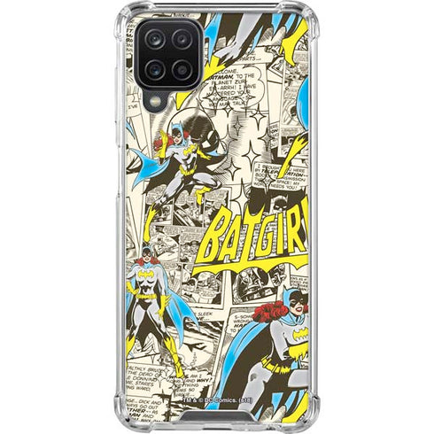 DC Comics Batman Batgirl Vintage Action pose pattern Galaxy Cases