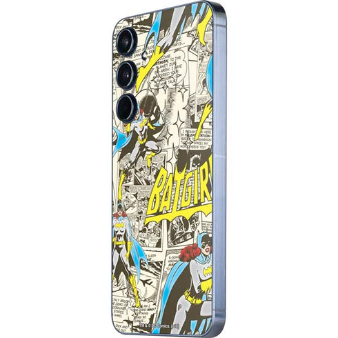 DC Comics Batman Batgirl Vintage Action pose pattern Galaxy A55 5G Skin