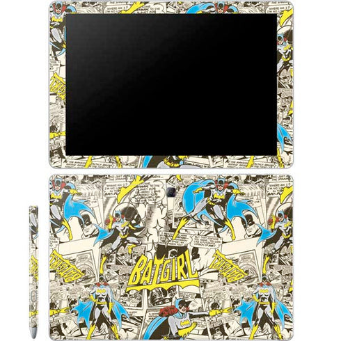 DC Comics Batman Batgirl Vintage Action pose pattern Galaxy Book 12in Skin