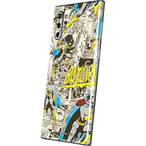 DC Comics Batman Batgirl Vintage Action pose pattern Galaxy Note 10 Plus Skin