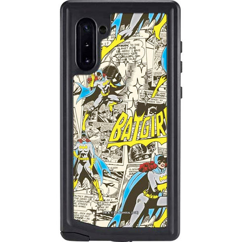 DC Comics Batman Batgirl Vintage Action pose pattern Galaxy Cases