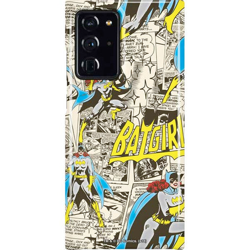 DC Comics Batman Batgirl Vintage Action pose pattern Galaxy Cases