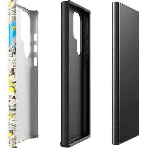DC Comics Batman Batgirl Vintage Action pose pattern Galaxy S23 Ultra Pro Case