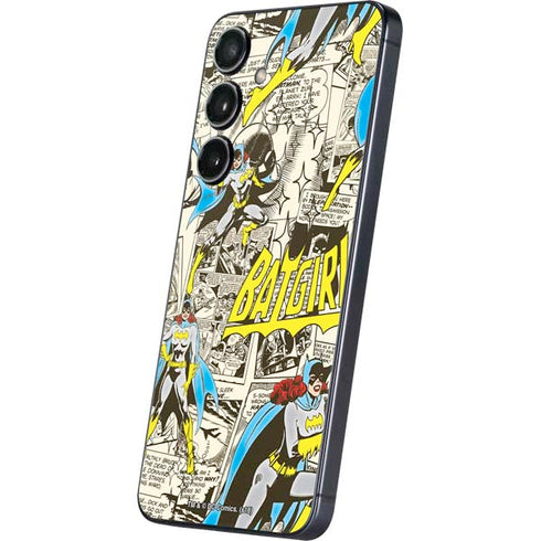 DC Comics Batman Batgirl Vintage Action pose pattern Galaxy S24 Plus Skin