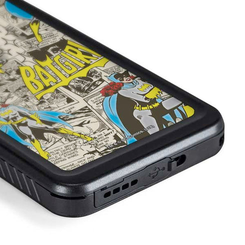 DC Comics Batman Batgirl Vintage Action pose pattern Galaxy S24 Plus Waterproof Case