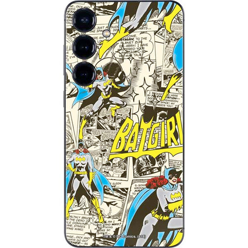 DC Comics Batman Batgirl Vintage Action pose pattern Galaxy S24 Skin