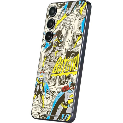 DC Comics Batman Batgirl Vintage Action pose pattern Galaxy S25 Skin