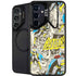 DC Comics Batman Batgirl Vintage Action pose pattern Galaxy S25 FE Kickstand Case
