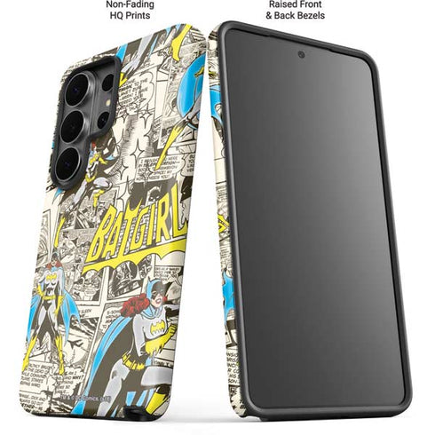 DC Comics Batman Batgirl Vintage Action pose pattern Galaxy S26 Ultra Impact Case