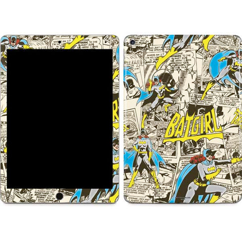 DC Comics Batman Batgirl Vintage Action pose pattern iPad Skins