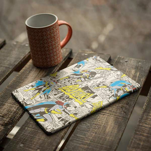 DC Comics Batman Batgirl Vintage Action pose pattern iPad Skins