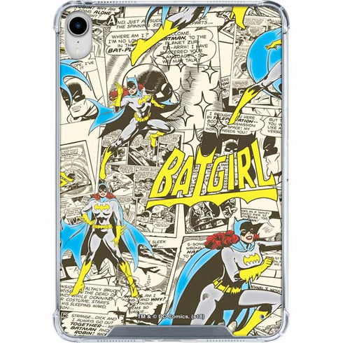 DC Comics Batman Batgirl Vintage Action pose pattern iPad 11th Gen (2025) Clear Case