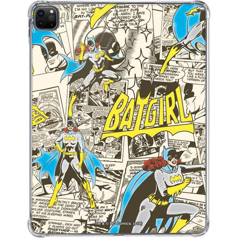 DC Comics Batman Batgirl Vintage Action pose pattern iPad Pro 11in (2024) Clear Case