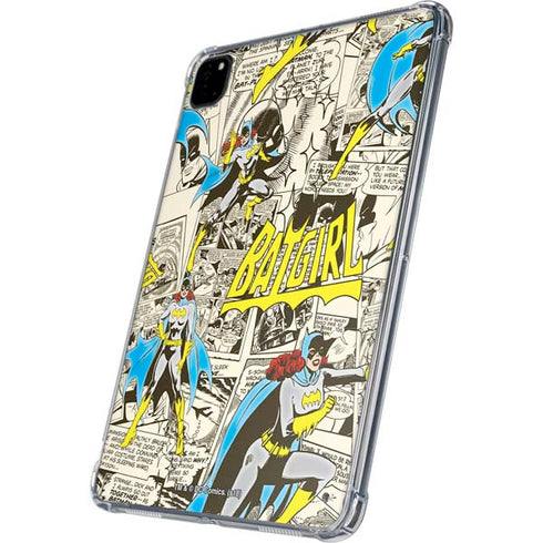 DC Comics Batman Batgirl Vintage Action pose pattern iPad Pro 11in (2024) Clear Case