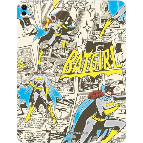 DC Comics Batman Batgirl Vintage Action pose pattern iPad Pro 13in M4 (2024) Skin