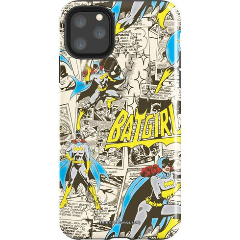 DC Comics Batman Batgirl Vintage Action pose pattern iPhone Cases