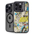 DC Comics Batman Batgirl Vintage Action pose pattern iPhone 13 Pro Kickstand Case