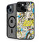 DC Comics Batman Batgirl Vintage Action pose pattern iPhone 14 Plus Kickstand Case