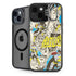 DC Comics Batman Batgirl Vintage Action pose pattern iPhone 15 Kickstand Case