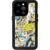 DC Comics Batman Batgirl Vintage Action pose pattern iPhone 15 Pro Waterproof Case