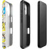 DC Comics Batman Batgirl Vintage Action pose pattern iPhone 16 Impact Case
