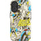 DC Comics Batman Batgirl Vintage Action pose pattern iPhone 16 Magsafe Impact Case