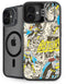 DC Comics Batman Batgirl Vintage Action pose pattern iPhone 16 Plus Kickstand Case