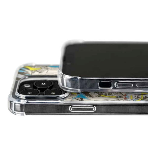 DC Comics Batman Batgirl Vintage Action pose pattern iPhone 16 Pro MagSafe Case